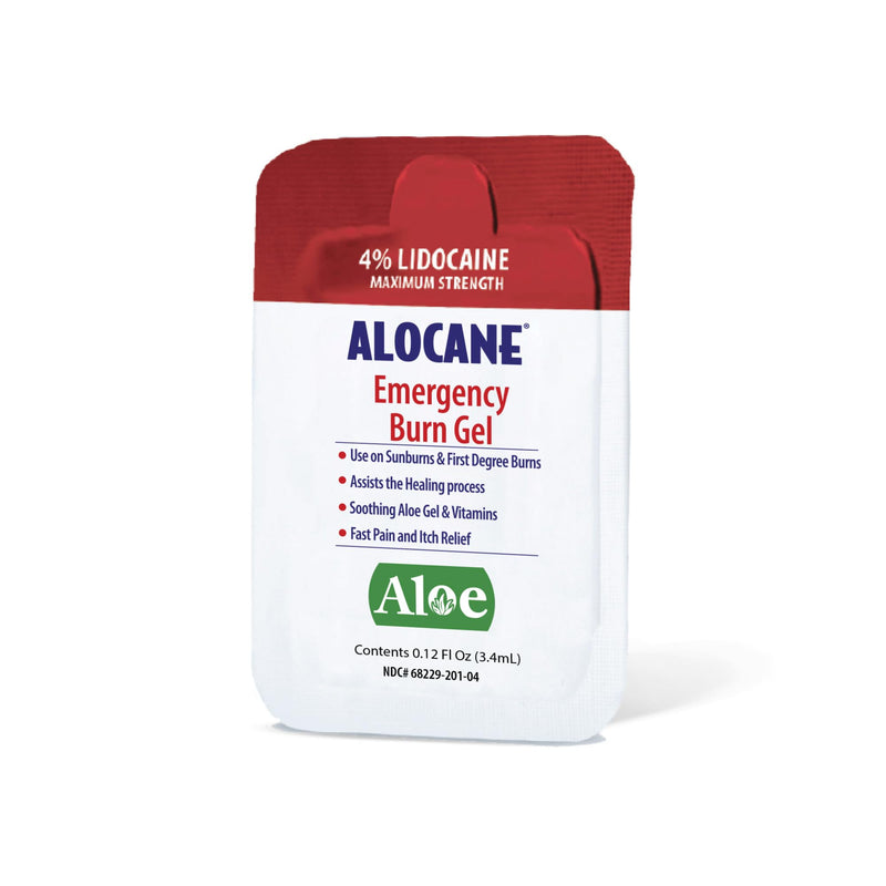 ALOCANE® Emergency Burn Gel Maximum Strength 4% Lidocaine Individual Use Packets,Commercial Grade, for Restaurants, Manufacturing, Other Heat Related Work environments, for Commercial Use Only, 24 Ct - BeesActive Australia
