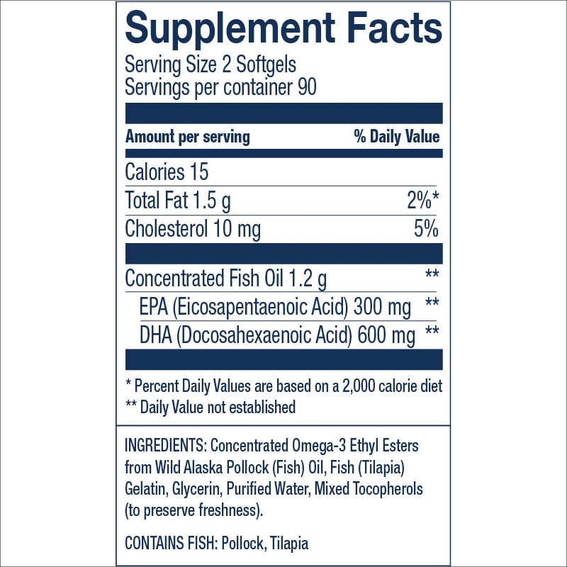 Wiley's Finest Wild Alaskan Fish Oil Peak DHA, 180 Count (Pack of 1) | Wild Alaskan Fish Oil, Peak DHA Softgels, 300 mg EPA and 600 mg DHA Omega-3s, Brain & Muscle Support, Only 2 Per Day 180 Count (Pack of 1)