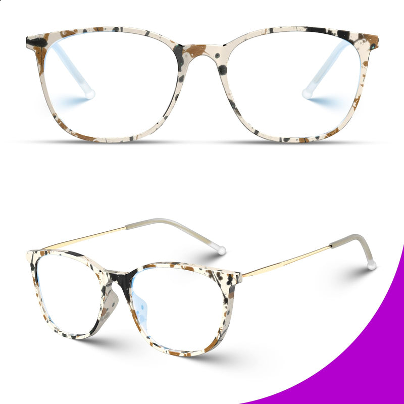 VISOONE Anti Slip TR90 Blue Light Blocking Glasses Size M Eyewear Frame with Anti Glare Eye Protection for Women GaeL Gael Slipfree Terrazzo Tortoise - BeesActive Australia