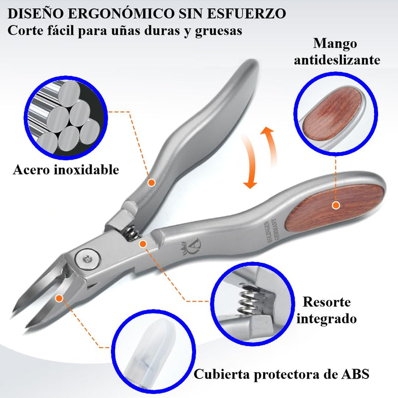 Made in Solingen, Germany - Apexay Cuticle Trimmer, Stainless Steel Cuticle Cutter for Men & Women, Manicure & Pedicure, Sharp, Durable, Rust-Resistant Nail Care Tool (Grey) Grey - BeesActive Australia