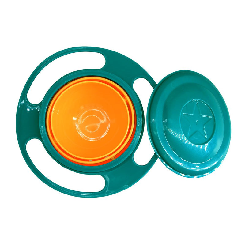 ZTL Gyro Bowl 360 Dgree Rotation Spill Resistant Gyroscopic Bowl with Lid Green - BeesActive Australia