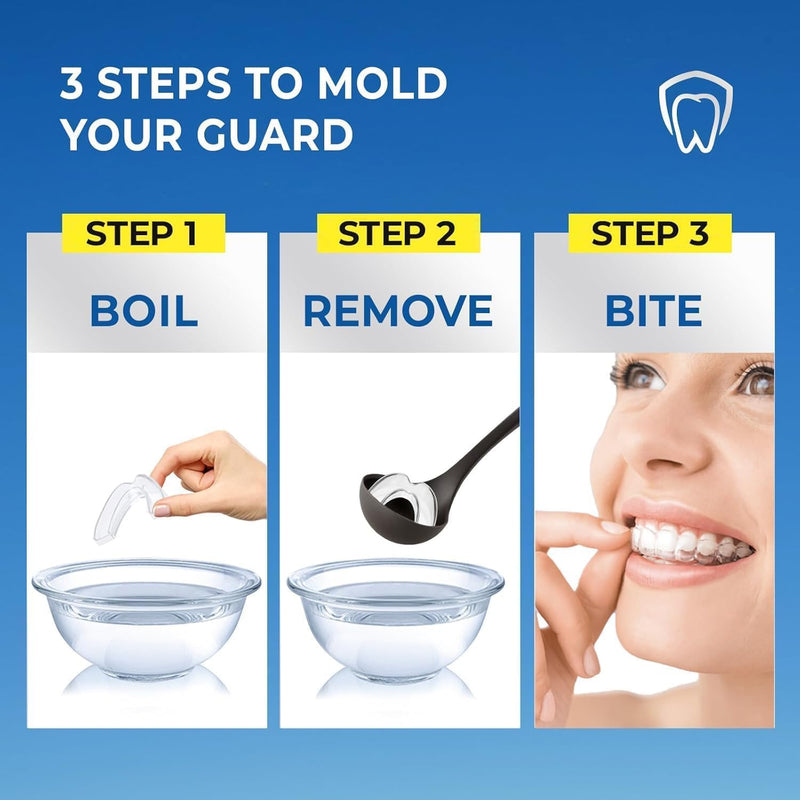 Mouth Guard for Grinding Teeth at Night: Mouth Guard for Sleeping - Night Guard for Teeth Grinding Home & Travel Use 4 Packs