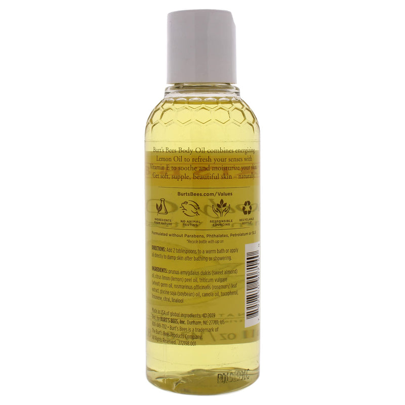 Burts Bees Body Oil - Lemon and Vitamin E Unisex Oil 5 oz, White 5 Fl Oz (Pack of 1)