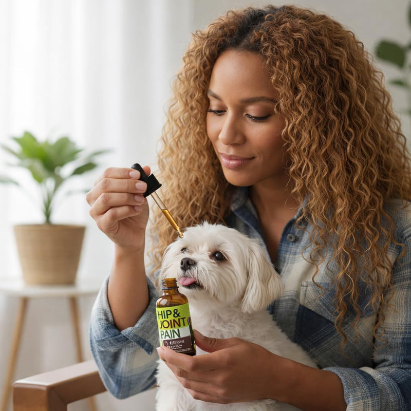 Hip and Joint Support for Cats Dogs Canine - Multi-Ingredient Joint Formula Pain Relief with Glucosamine, Chondroitin, Boswellia, MSM, Hyaluronic Acid - Mobility Lubrication, Stiffness Relief