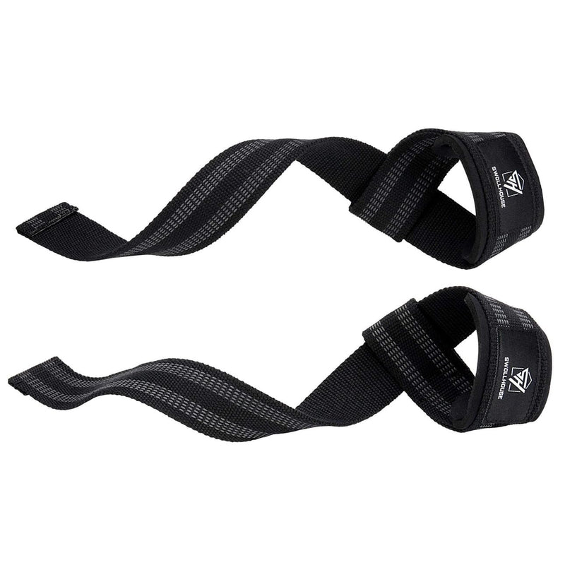 SWOLLHOUSE Knee Wraps + Wrist Wraps + Weight Lifting Straps Bundle (3 Pairs) for Weightlifting Bodybuilding Strength Training Workout Gym, Fitness Protective Set for Men & Women