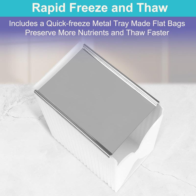 Freeze Organizer and Tower for Breastmilk Storage Bags, Milkybox First-in First-Out Container Storing System with Quick-freeze Tray to Freezing Breastmilk, Reusable and Breastfeeding Essentials White - BeesActive Australia