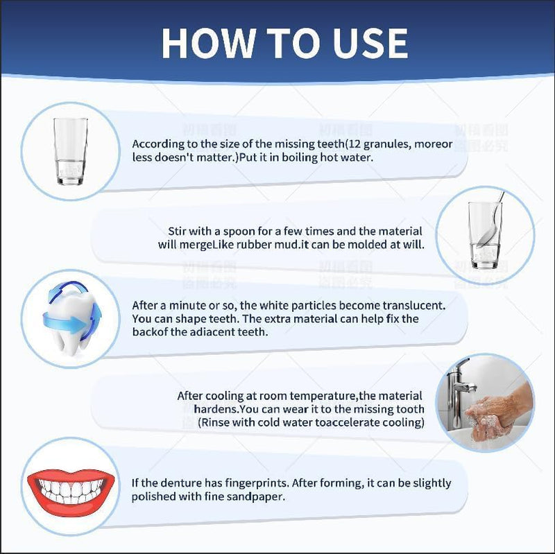 Tooth Repair Kit，Temporary Natural Shade for Filling The Gap