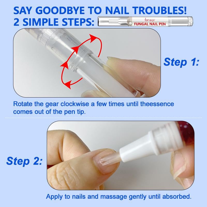 Fungal Nail Pen with Allicin & 25% Undecylenic Acid, Nail Repair Pen | Extra Strength Nail | Toenail & Fingernail Care 2pcs - BeesActive Australia