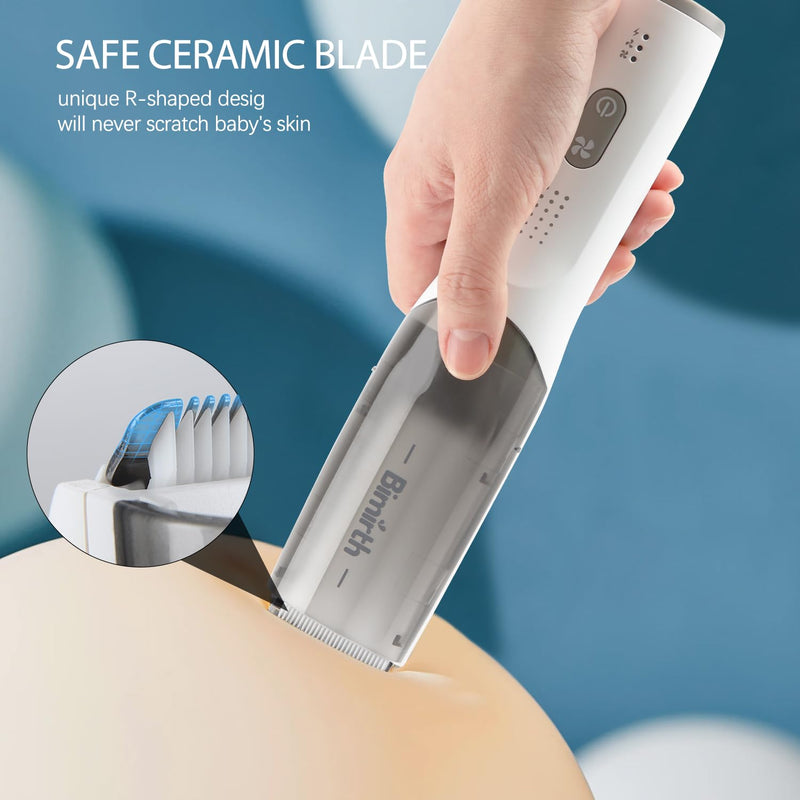 Baby Hair Clipper with Vacuum - Hair Trimmer for Kids and Toddlers - Waterproof, Rechargeable, Cordless Hair Cutting Machine for Children (with Bag) - BeesActive Australia