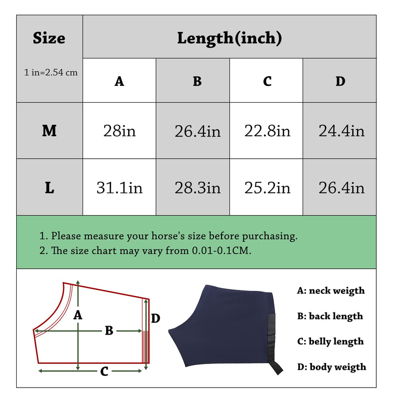 Horse Shoulder Guard, High Elastic Spandex Fabric Horse Vest - Anti-Rub Bib - Navy Blue(Size M) Medium - BeesActive Australia