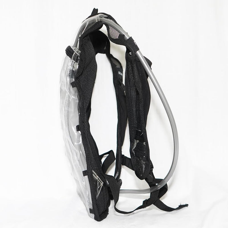 RAVERUNNER® Clear Hydration Pack – Festival-Approved Hydration Backpack Clear with 2L Bladder – Lightweight Clear Water Backpack for Festival Entry – Bounce-Free Clear Hydropack for Raves