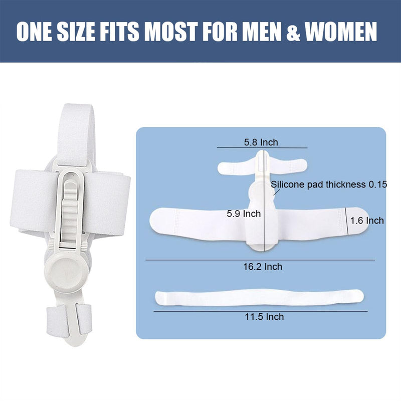 Bunion Corrector for Women & Men - Adjustable Nighttime Big Toe Straightener Bunions Splint with ABS Support for Hallux Valgus Relief Hammer Toe Brace Sleeping Home Use Left/Right Feet - 1PC Grey
