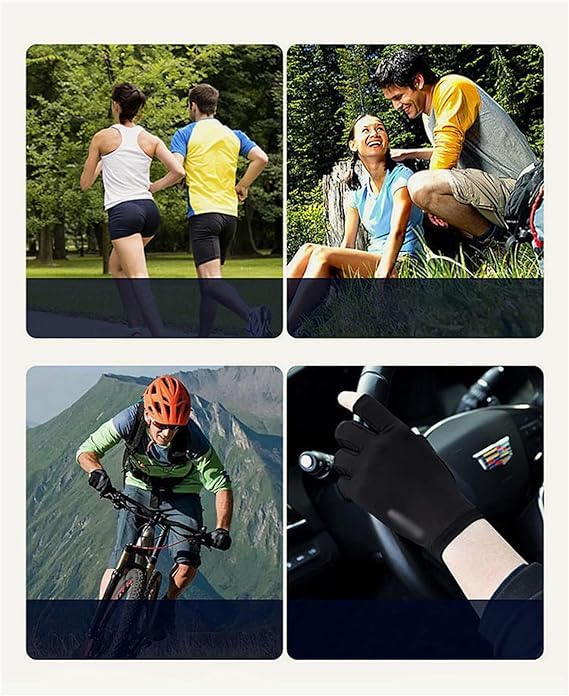 Premium Bamboo Gloves, Compression Bamboo Arthritis Gloves, Bamboo Compression Gloves for Women, Men Large Gray - BeesActive Australia
