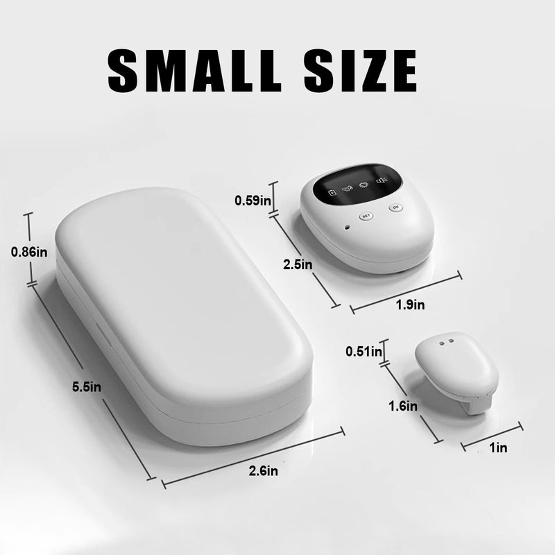 Wireless Bedwetting Alarm for Boys and Girls, USB Rechargeable, 3 Working Modes, Pee Alarm for Children (White) White
