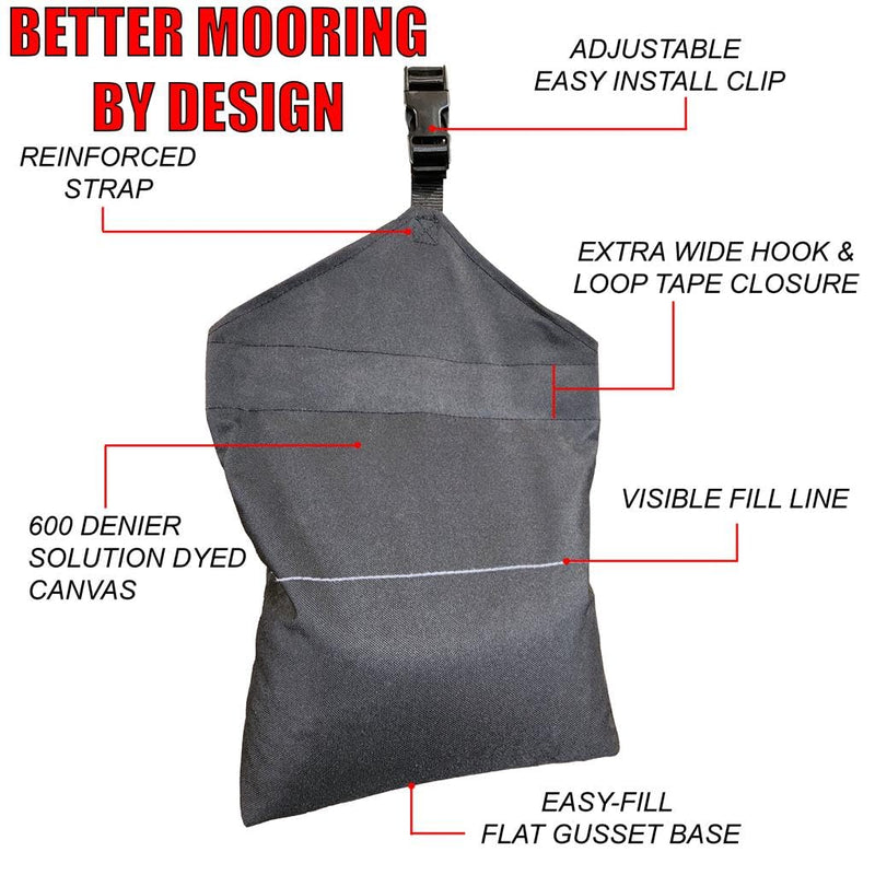 SBU Marine Grade Sandbag Weights for Boat Covers (4-Pack) - Easy Install, Quick Release - BeesActive Australia