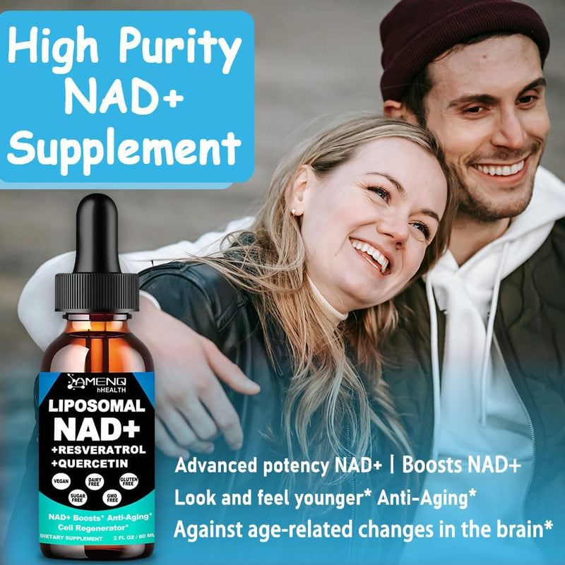 NAD Supplements for Women & Men, Fast Acting Liquid NAD Plus Resveratrol | Liposomal NAD⁺ Nicotinamide Riboside(NR), NAD+ Booster for Anti-Aging, Cellular Energy & Repair, Alternative to NMN, Non-GMO Pineapple 2 Fl Oz (Pack of 1)