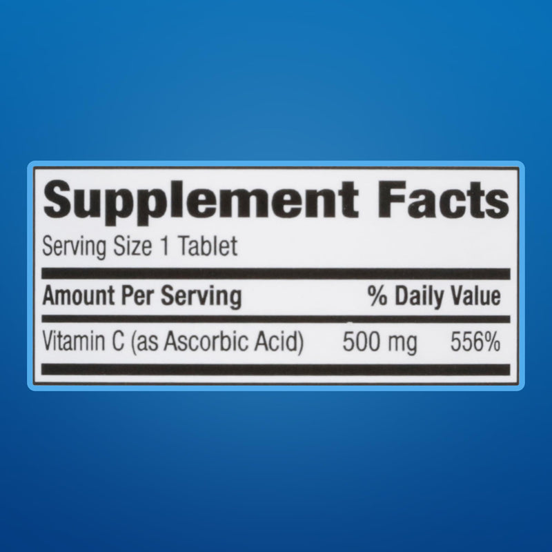 MAJOR Vitamin C-500 mg Ascorbic Acid - New Formula - Vitamin C Tablets - Dietary Supplement - 300 Count (1 Pack)