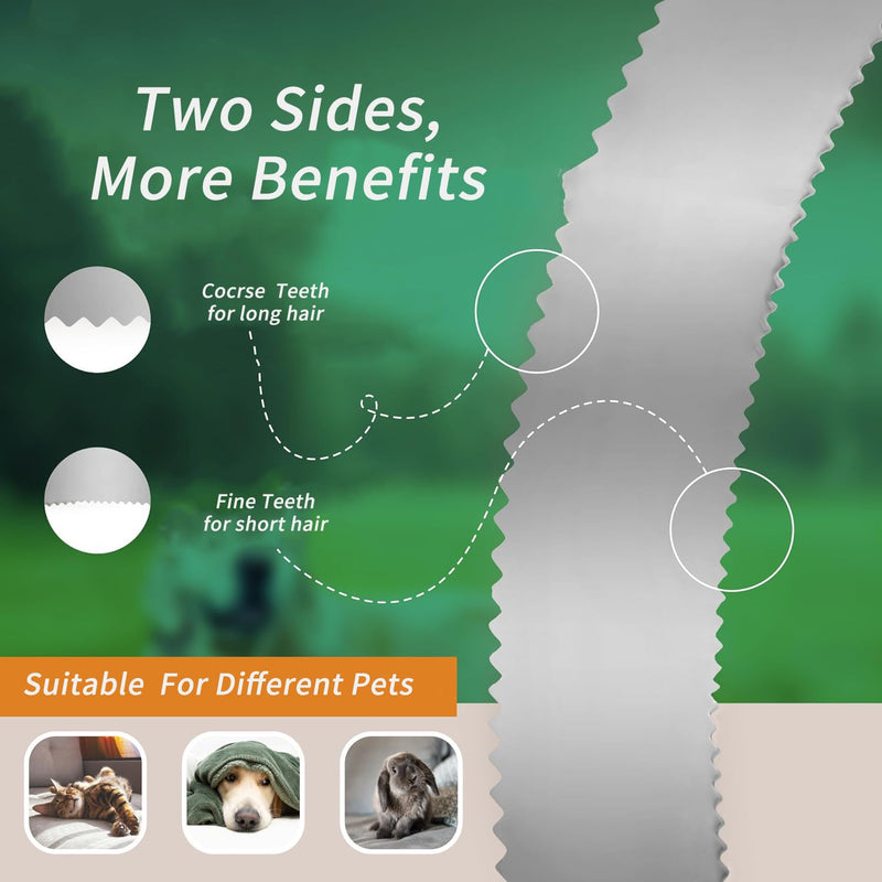 Dual-Sided Shedding Blade,Professional Stainless Steel Safety Horse Fur Scraper-Suitable for pets such as horses, cats and dogs - BeesActive Australia