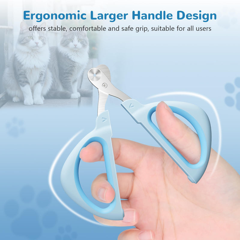 Euqvunn Cat Claw Scissors, Professional Rabbit Claw Scissors with Positioning Hole, Cat Claw Cutter for Kittens, Rabbits, Guinea Pigs, Birds, Puppies, and Small Animals (Blue) Blue - BeesActive Australia