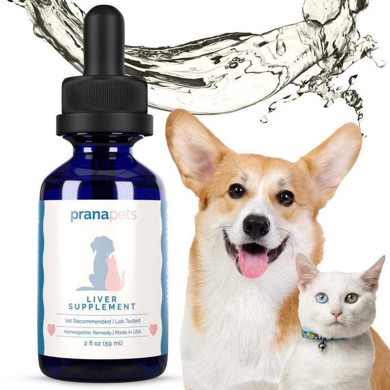 PranaPets Liver Supplement for Pets Naturally Aids in Healthy Liver Function for Dogs & Cats | Herbal Formula Helps Relieve Abdominal Pain, Indigestion & Inflammation of Liver & Gallbladder - PawsPlanet Australia