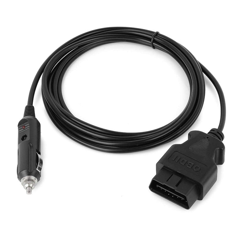 OBD II Vehicle ECU Emergency Power Supply Cable Car Diagnostic Cable Memory Saver (3 Meter) with Alligator Clip-On 12V Car Battery Cigarette Lighter Power Extension Socket