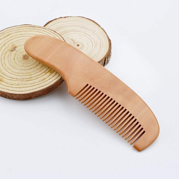 YideaHome Hair Brush, Baby Brush, Comb, Set of 2, Wooden Handle, Newborn, Hair Brush, Toddler Comb, Goat Hair, Natural Wood, Scalp Massage, Newborn, Baby, Baby Shower, Gift - BeesActive Australia