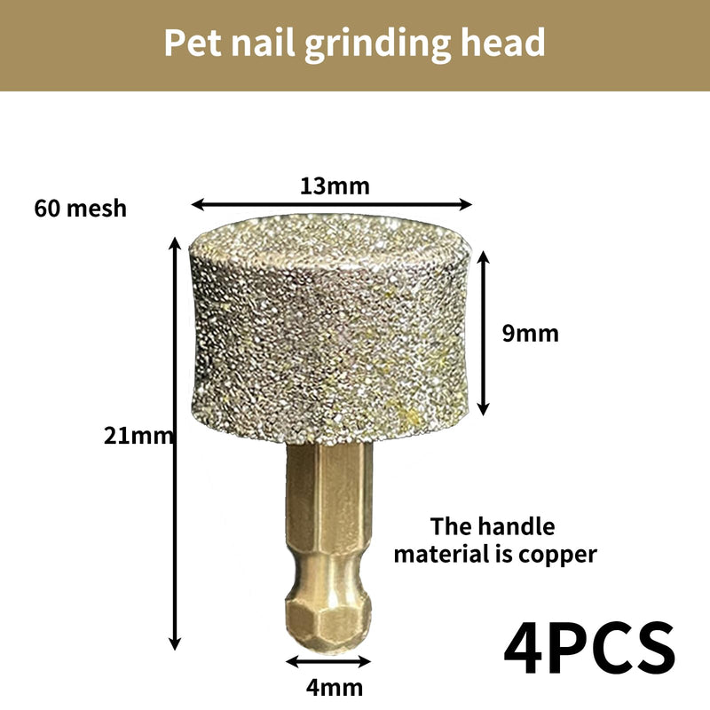 Pack of 4 Replacement Heads for Claw Grinders for Dogs, Claw Grinding Wheel Dog Nail Grinder Replacement Grinding Discs Replacement Wheels Heads Bits for Large Medium and Small Dogs (Apartment) Apartment - BeesActive Australia