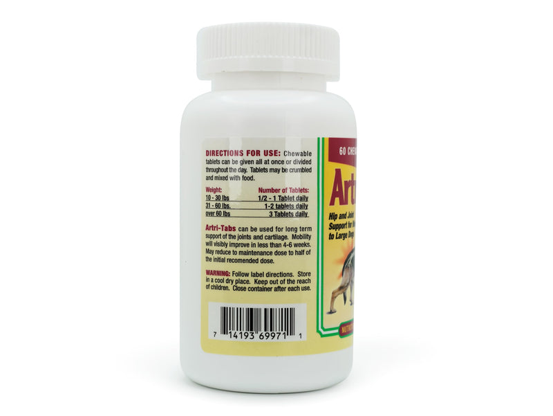 Artri-tabs Complex Dietary Supplement by Interfarma Corp | Cartilage Protection, Reduce Inflammation, & Joint Support for Dogs | with Glucosamine, Collagen, & MSM | Beacon Flavor | 60 Tablets. (2) 2