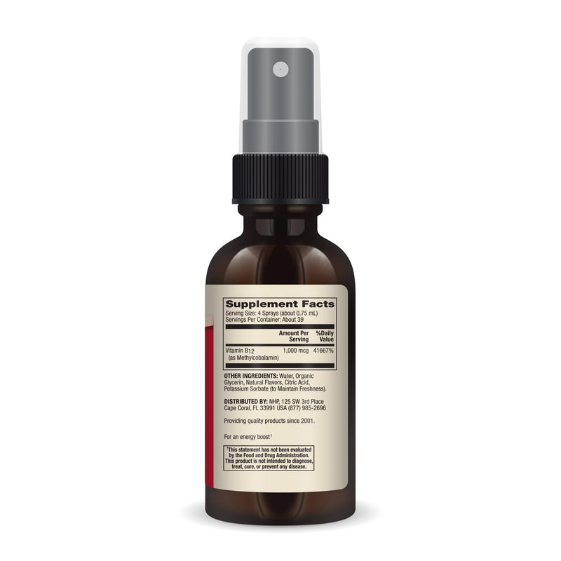 Dr. Mercola Methyl B12 Energy Boost, BlackBerry, 0.98 fl oz (39 Servings) | Fast-Absorbing Spray with 1,000 mcg Active Vitamin B12 as Methylcobalamin, Gluten-Free, Vegetarian-Friendly 0.85 Fl Oz (Pack of 1)