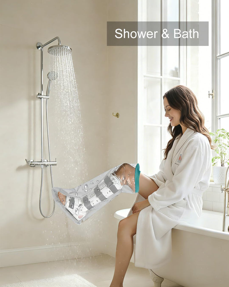 Extra Large Cast Covers for Shower Leg, Waterproof Leg Cast Cover for Showering, Reusable Cast Protector for Shower Leg Adult, Soft Comfortable Cast Shower Cover Leg, Used for Bandages - BeesActive Australia