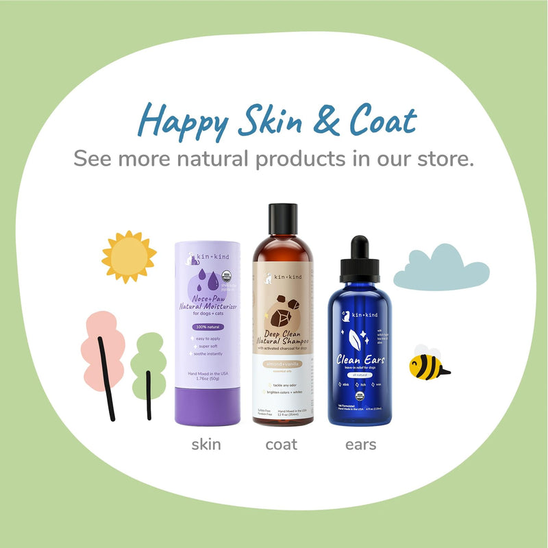 kin+kind Cat Ear Cleaner - Cat Ear Drops, Vet Ear Solution, Eliminates Wax, Odor and Itchy Irritation, Cat Ear Cleaner Solution, Natural in-Home Pet Grooming - Made in USA 1 Pack - BeesActive Australia