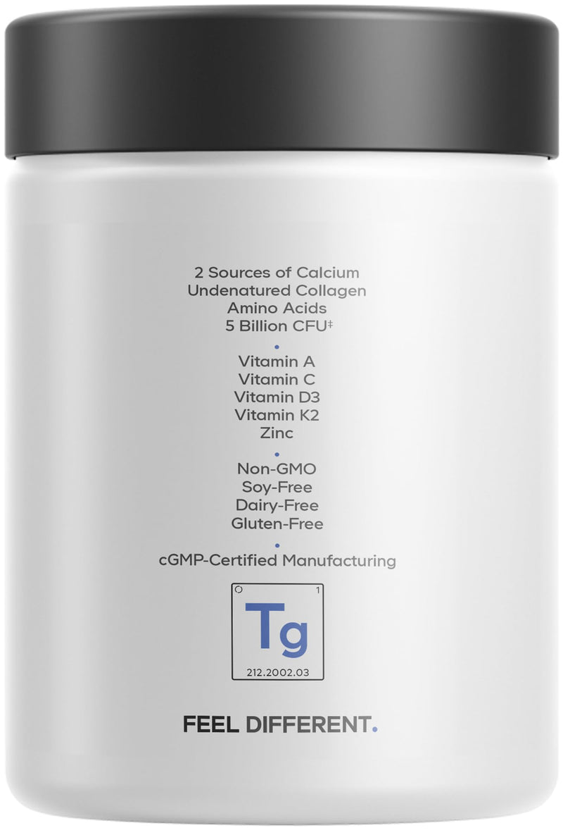 Codeage Teeth & Gums Vitamins + Oral Probiotics Supplement for Mouth - Whole Food Calcium, Collagen, Potassium, Vitamin C, D3, K2, Zinc – Oral Care & Dental Multivitamin Supplements - 2 Pack