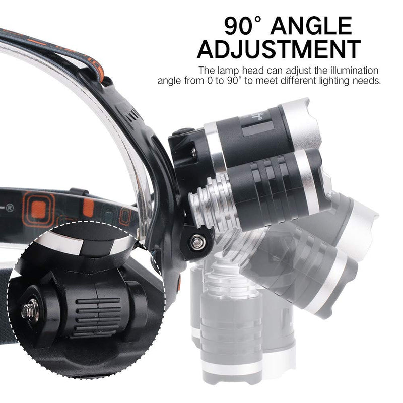 Rechargeable Headlamp with Green Light,Super Bright LED Headlamps Green Hunting Headlight Waterproof Hard Hat Head Lamp Flashlight for Adult Coyote Hog Hunting, Fishing, Hiking and Camping