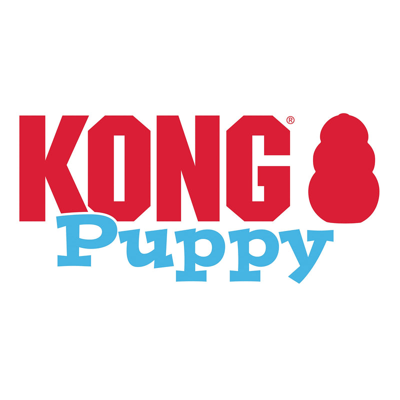 KONG Puppy - Natural Teething Rubber Chew Toy for Dogs - Stuffable Dog Toy for Extended Playtime - Chew & Fetch Toy for Puppies - for Small Puppies - Pink Small (Pack of 1)
