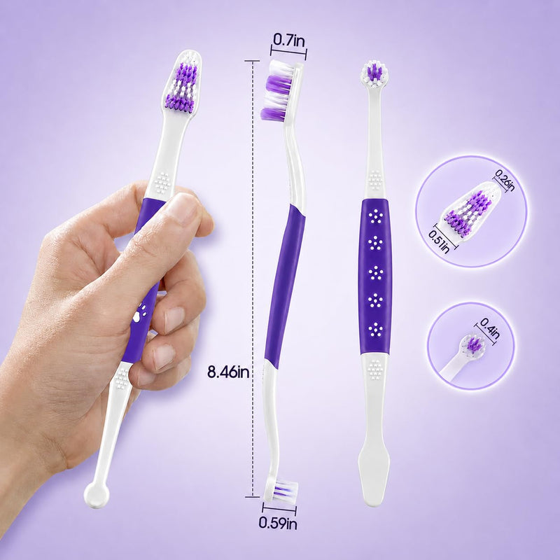 6% nHA Pet Dual-Enzymatic Toothpaste+Dog Toothbrush – Newly Upgraded Dual-Head Design