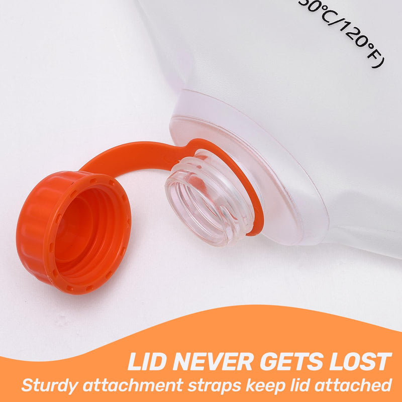 2L&1L Water Bag Compatible with Sawyer Squeeze Water Filter, Durable TPU Material, BPA & PVC Free Squeeze Pouch, Collapsible Hydration Canteens for Camping Hiking Cycling