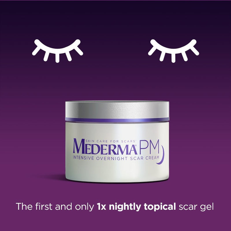 Mederma PM Intensive Overnight Scar Cream - Works with Skin's Nighttime Regenerative Activity - Once-Nightly Application is Clinically Shown to Make Scars Smaller & Less Visible - 1 Ounce, Beige (302591302106) Old Label - 1 Ounce (Pack of 1)