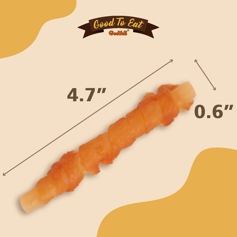 Gootoe Dog Treats, All Natural, Low Fat, Premium Training Chews, Healthy & Easily Digestible, Treat and Train, Chicken Breast Wrapped Salmon Sticks, 6oz 6 Ounce (Pack of 1)