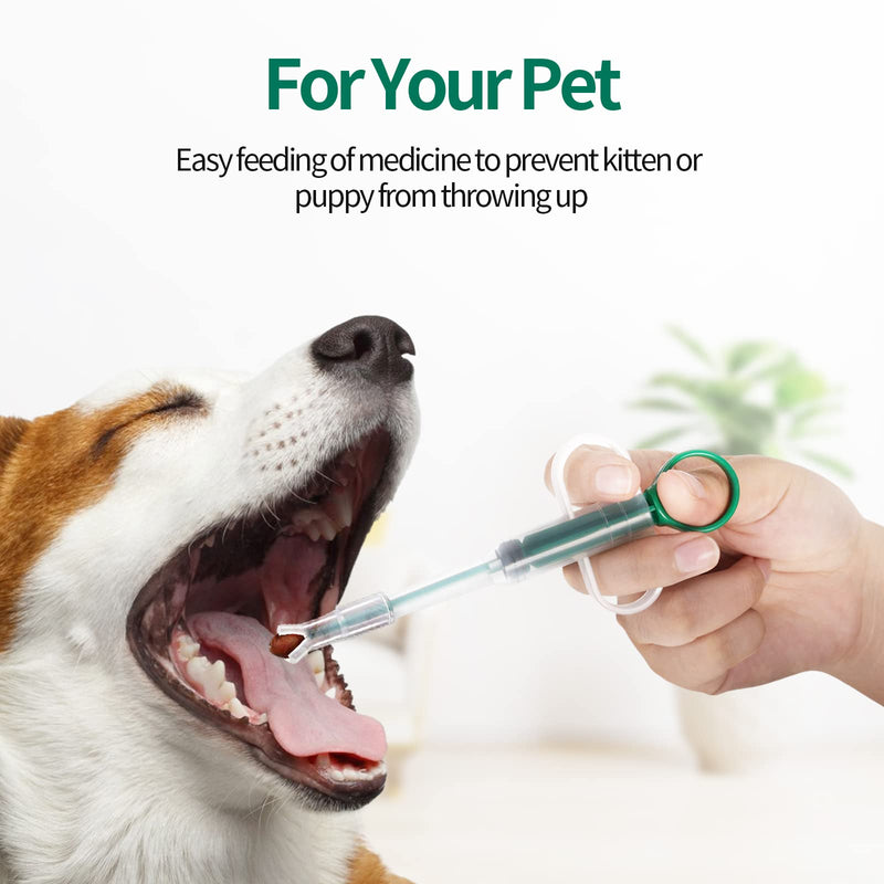 Tablet Feeder Tablet Divider Pet Medication Syringe Reusable Pet Pusher Syringe Tablet Dispenser for Cats Small Dogs - BeesActive Australia