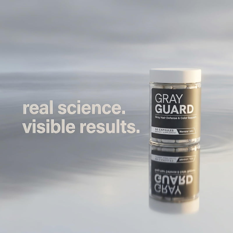 Gray Guard – Anti Grey Hair Supplements with Catalase – Support for Gray Hair & Melanin Haircare – Natural Pigment Restoration Formula for Men & Women – 60 Capsules