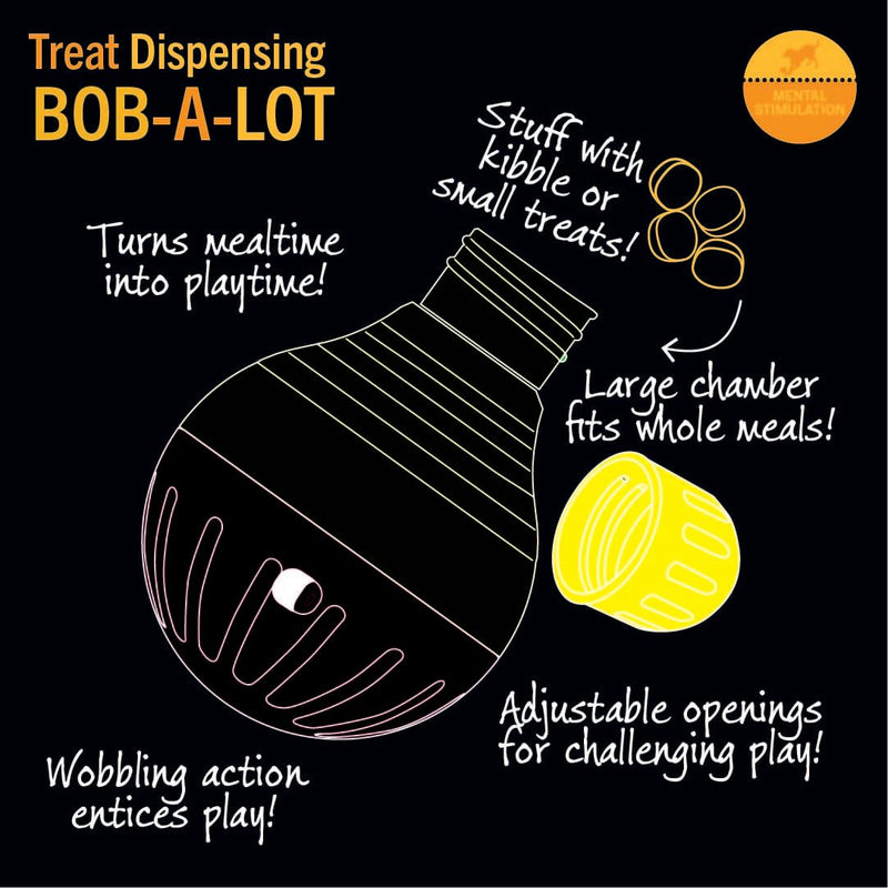 Starmark Treat Dispensing Bob-a-Lot Dog Toy, All Breed Sizes (Pack of 1) - BeesActive Australia