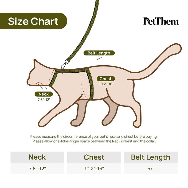Cat Harness and Leash Set - Escape Proof Vest Harness for Cat, Comfortable Soft Lightweight, Easy Adjustable Cat Collar Harness for Small Medium Cats (Growling Crocodile) Growling Crocodile - BeesActive Australia