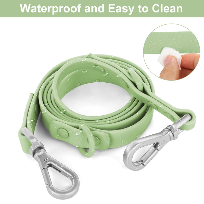 Wisedog Waterproof Standard Dog Leashes with 2 Hooks, 5 ft/ 6 ft Lengths, Adjustable for Traffic Control Safety, for Small, Medium & Large Dogs Walking (Sage Green,L) L|3/4 in × 6 ft Sage Green - BeesActive Australia