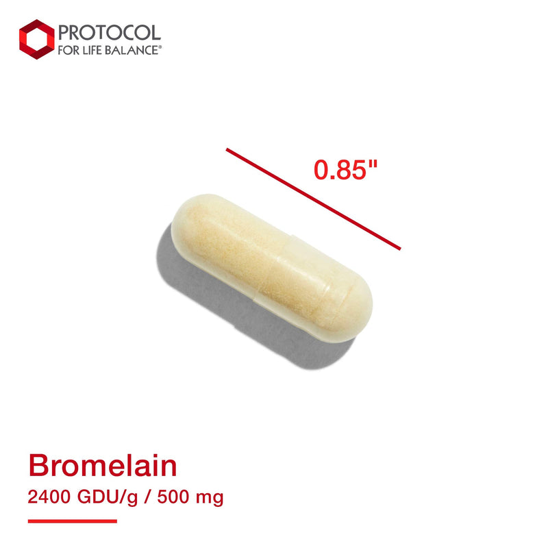 Protocol Bromelain - 500mg Capsules - Protein Digestive Enzyme - Supports Healthy Digestion* - Digestion Supplement - Vegan & Kosher - 90 Veg Capsules - BeesActive Australia