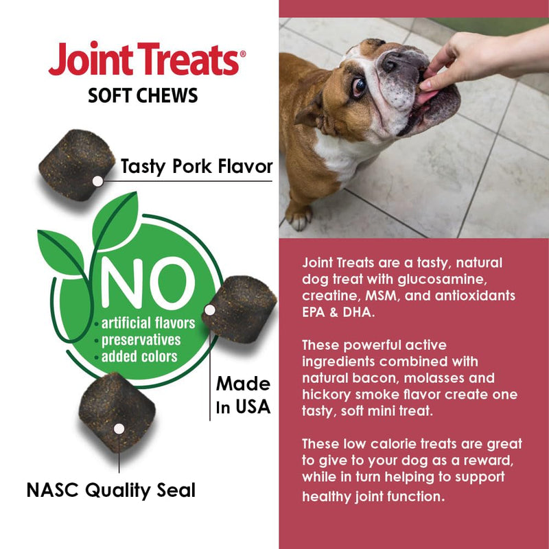 Joint MAX Joint Treats for Dogs - Glucosamine, MSM, Antioxidants, Creatine - Hip and Joint Pain Relief and Support Low Calorie Treat for Dogs - Made in USA - 60 Soft Chews - BeesActive Australia