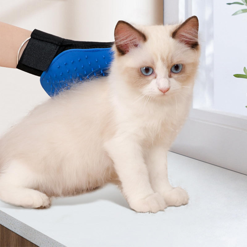 Grooming glove, washing glove for cats, cat glove brush made of silicone, cat brush, dog brush, grooming glove for pets, premium massage glove for deshedding, bathing and massaging - BeesActive Australia