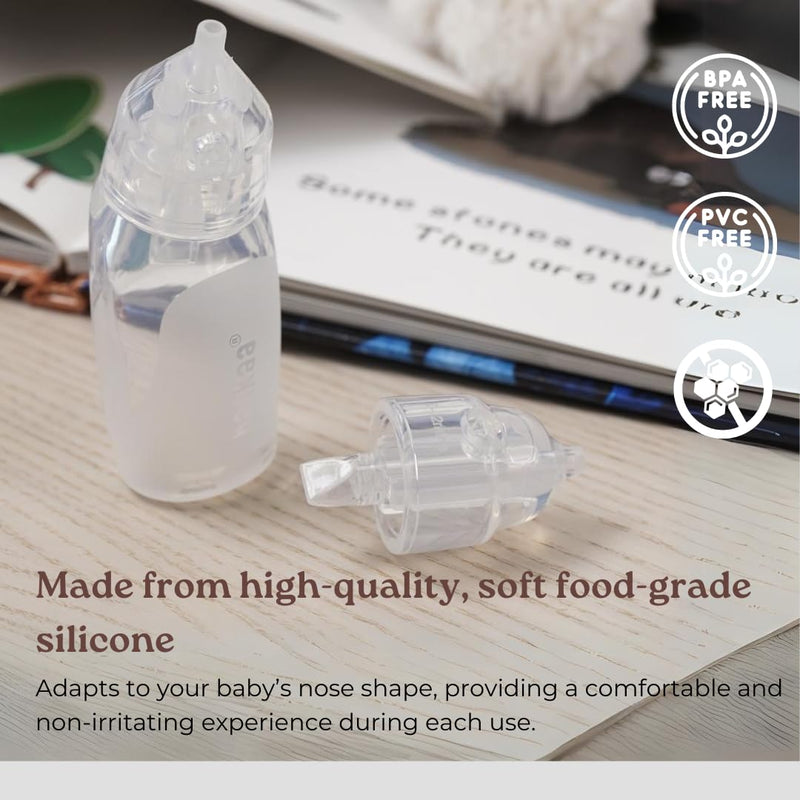 Haakaa Penguin Nasal Aspirator for Baby – Blocked Nose Relief: Works by Suction – BPA, PVC & Phthalate-Free – Food-Grade Silicone – Easy-to-Clean – Fluid Measurement - BeesActive Australia