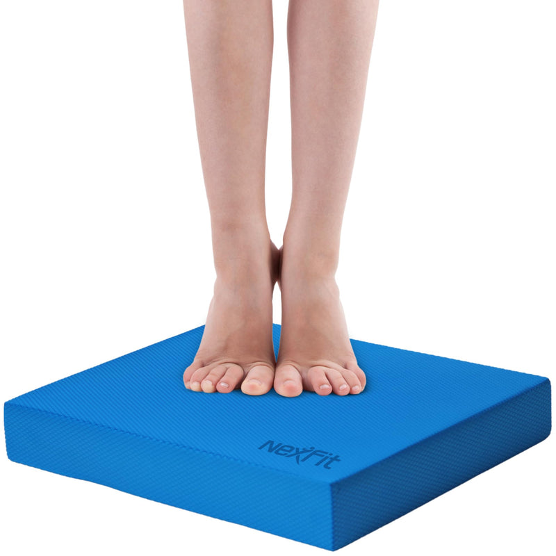 High-Density Balance Pad - Durable TPE Foam Balance Pad Physical Therapy, Foam Exercise Pad with Non-Slip Surface, Lightweight for Home & Gym Workouts, Core Strength & Balance Enhancement Blue Large(15.5" x 12.5")
