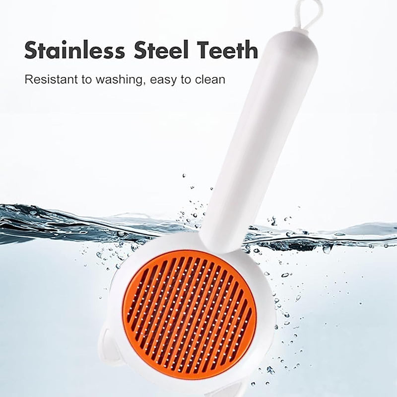 Cat Brush for Shedding, Self-Cleaning Brush for Pet Hair Removal, Cat Hair Brush Remover for Long and Short Haired Cats and Dogs, Self-Cleaning Grooming Tool - BeesActive Australia