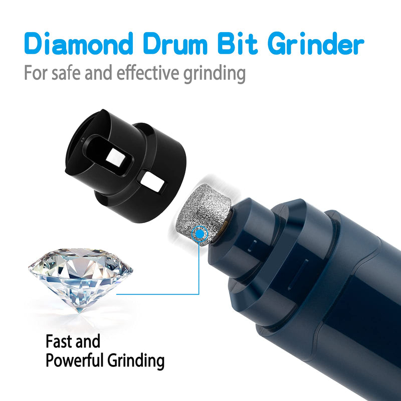 Casfuy Dog Nail Grinder Upgraded - Professional 2-Speed Electric Rechargeable Pet Nail Trimmer Painless Paws Grooming & Smoothing for Small Medium Large Dogs & Cats (Dark Blue) B-dark Blue